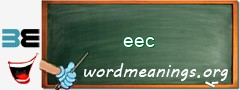 WordMeaning blackboard for eec